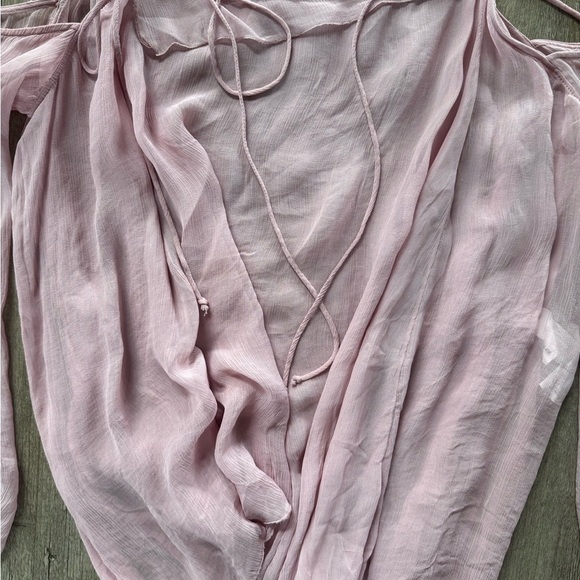 Zara Semi-Sheer Off the Shoulder Blouse - Picture 6 of 11